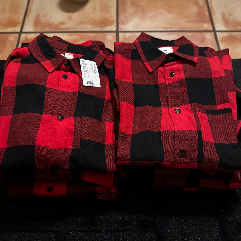 New Men’s Flannel Checkered Shirt by H&M